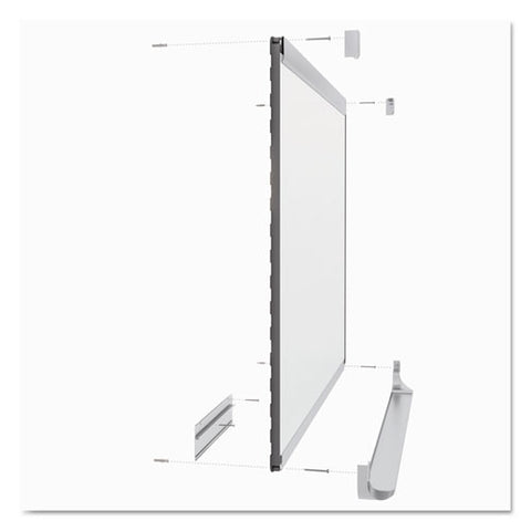 Prestige 2 Duramax Magnetic Porcelain, 96" X 48", White Surface, Silver Aluminum/plastic Frame