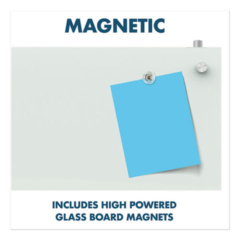 Infinity Magnetic Glass Dry Erase Cubicle Board, 30" X 18", White Surface