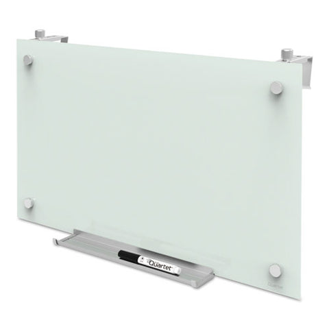 Infinity Magnetic Glass Dry Erase Cubicle Board, 30" X 18", White Surface