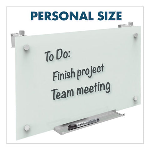 Infinity Magnetic Glass Dry Erase Cubicle Board, 30" X 18", White Surface