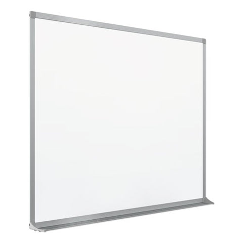 Porcelain Magnetic Whiteboard, 96" X 48", White Surface, Satin Aluminum Frame