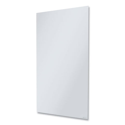 Invisamount Vertical Magnetic Glass Dry-erase Boards, 42" X 74", White Surface