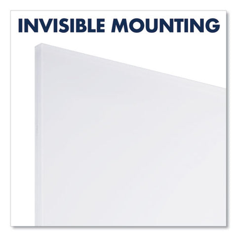 Invisamount Vertical Magnetic Glass Dry-erase Boards, 48" X 85", White Surface