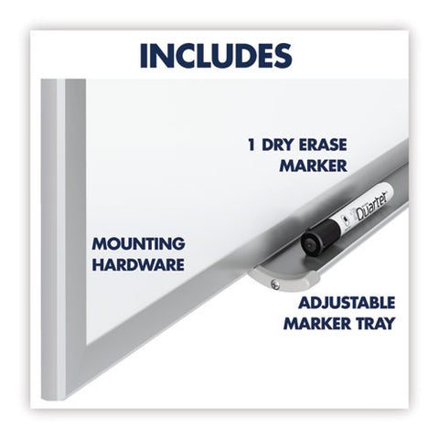 Classic Series Total Erase Dry Erase Boards, 24" X 18", White Surface, Anodized Aluminum Frame