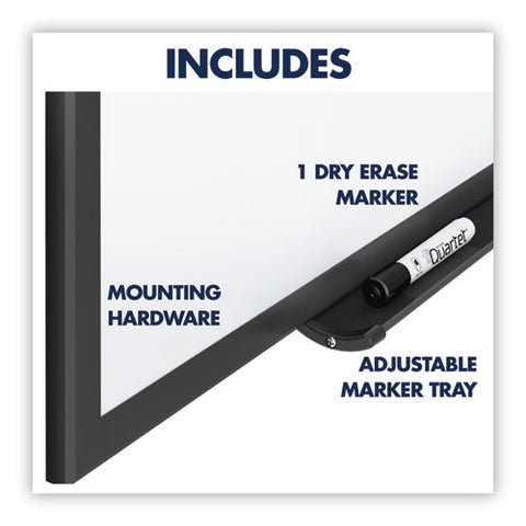 Classic Series Total Erase Dry Erase Boards, 48" X 36", White Surface, Black Aluminum Frame