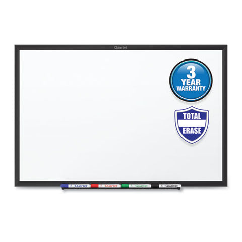 Classic Series Total Erase Dry Erase Boards, 48" X 36", White Surface, Black Aluminum Frame