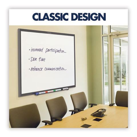 Classic Series Total Erase Dry Erase Boards, 48" X 36", White Surface, Black Aluminum Frame