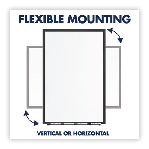 Classic Series Total Erase Dry Erase Boards, 72" X 48", White Surface, Black Aluminum Frame