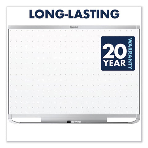 Prestige 2 Magnetic Total Erase Whiteboard, 48" X 36", White Surface, Silver Aluminum/plastic Frame