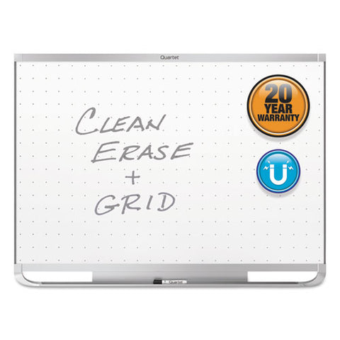 Prestige 2 Magnetic Total Erase Whiteboard, 48" X 36", White Surface, Silver Aluminum/plastic Frame