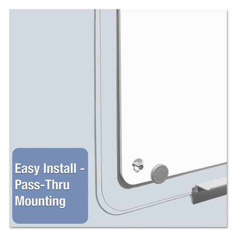 Iq Total Erase Translucent-edge Board, 11" X 7", White Surface, Clear Plastic Frame