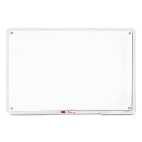 Iq Total Erase Translucent-edge Board, 11" X 7", White Surface, Clear Plastic Frame