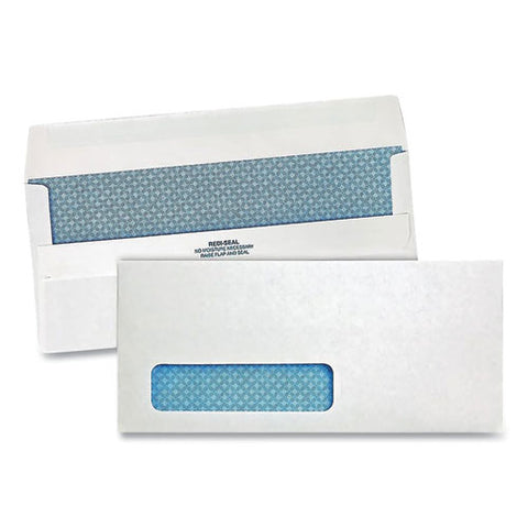 Redi-seal Security-tint Envelope, Address Window, #10, Commercial Flap, Redi-seal Closure, 4.13 X 9.5, White, 500/box