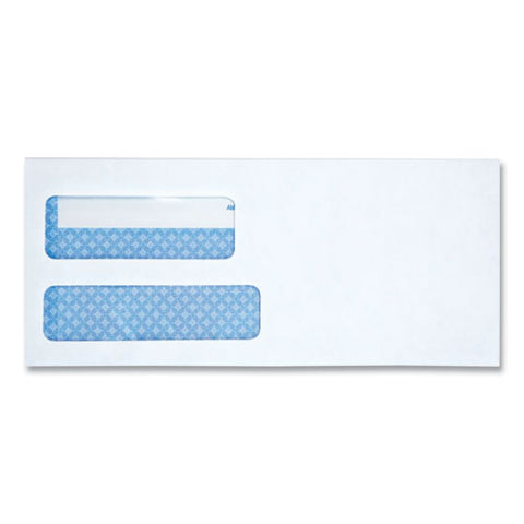 Double Window Redi-seal Security-tinted Envelope, #9, Commercial Flap, Redi-seal Adhesive Closure, 3.88 X 8.88, White, 250/ct