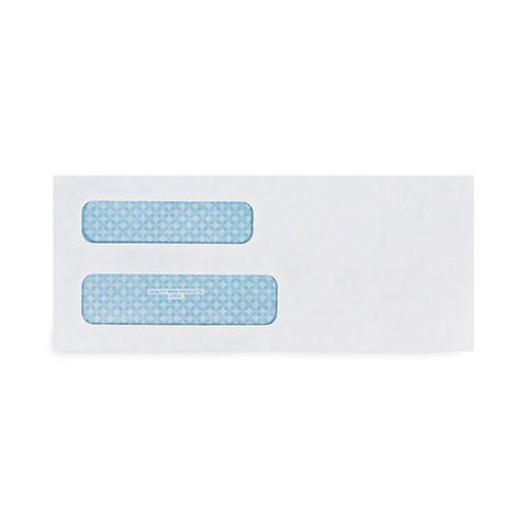 Double Window Security-tinted Check Envelope, #8 5/8, Commercial Flap, Gummed Closure, 3.63 X 8.63, White, 1,000/box