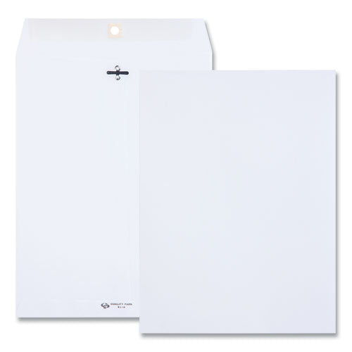 Clasp Envelope, 28 Lb Bond Weight Paper, #90, Square Flap, Clasp/gummed Closure, 9 X 12, White, 100/box