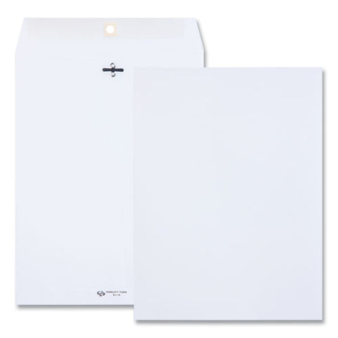 Clasp Envelope, 28 Lb Bond Weight Paper, #90, Square Flap, Clasp/gummed Closure, 9 X 12, White, 100/box