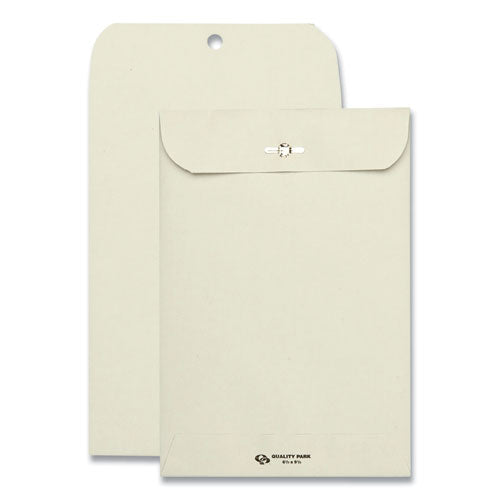 Clasp Envelope, 28 Lb Bond Weight Kraft, #63, Square Flap, Clasp/gummed Closure, 6.5 X 9.5, Executive Gray, 100/box