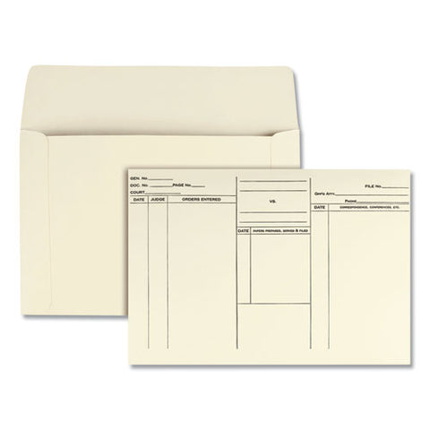 Attorney's Envelope/transport Case File, Cheese Blade Flap, Fold-over Closure, 10 X 14.75, Cameo Buff, 100/box