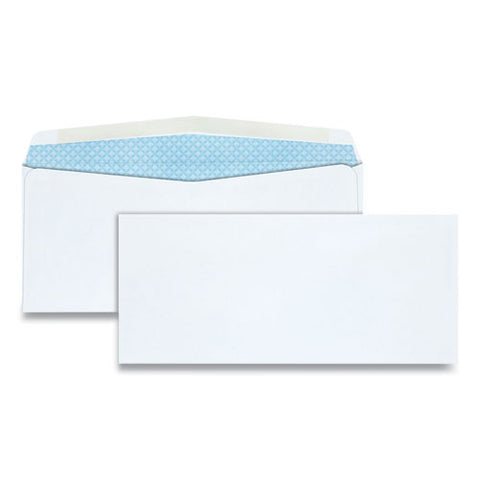 Security Tint Business Envelope, #10, Commercial Flap, Gummed Closure, 4.13 X 9.5, White, 500/box