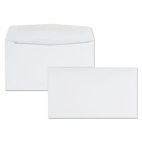 Business Envelope, #6 3/4, Commercial Flap, Side Seam, Gummed Closure, 24 Lb Bond Weight Paper, 3.63 X 6.5, White, 500/box