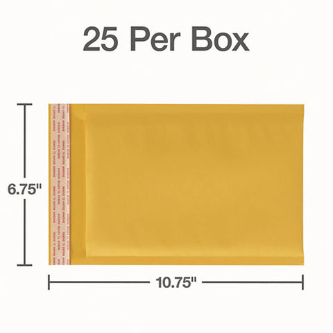 Kraft Bubble Mailers, #0, Barrier Bubble Cushion, Redi-seal Adhesive Closure, 6 X 9, Brown Kraft, 25/pack