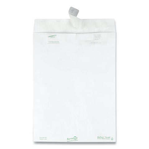 Lightweight 14 Lb Tyvek Catalog Mailers, #10 1/2, Square Flap, Redi-strip Adhesive Closure, 9 X 12, White, 100/box