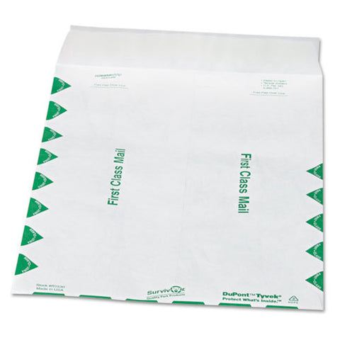 Lightweight 14 Lb Tyvek Catalog Mailers, First Class, #12 1/2, Square Flap, Redi-strip Closure, 9.5 X 12.5, White, 100/box