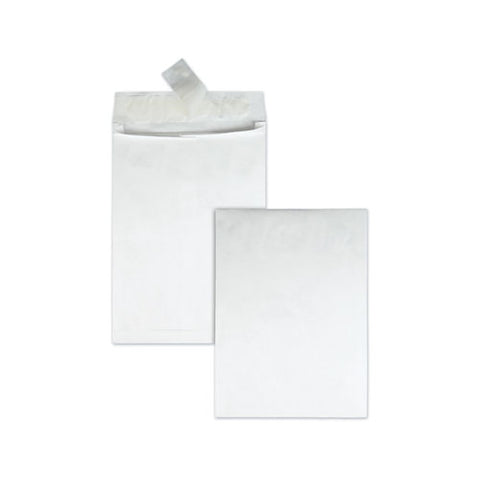 Lightweight 14 Lb Tyvek Open End 1.5" Expansion Mailers, #13 1/2, Square Flap, Redi-strip Closure, 10 X 13, White, 25/box