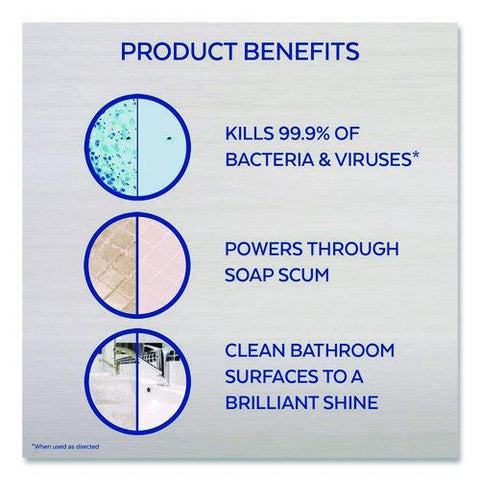 Disinfectant Power Bathroom Foamer, Liquid, Atlantic Fresh Scent, 32 Oz Spray Bottle, 12/carton