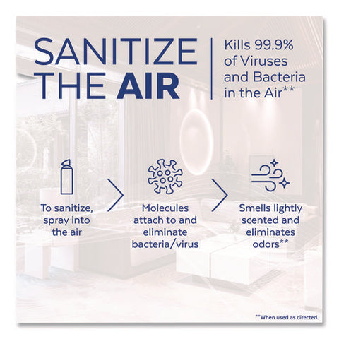 Air Sanitizer Spray, White Linen, 10 Oz Aerosol Spray