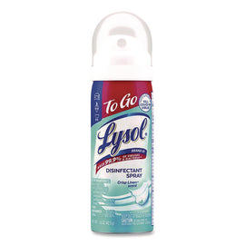 Disinfectant Spray To Go, Crisp Linen Scent, 1.5 Oz, Aerosol Spray