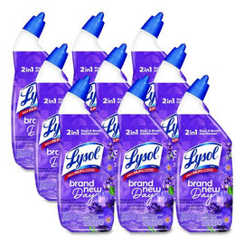 Clinging Gel Brand New Day Toilet Bowl Cleaner, Lavender And Cotton Blossom, 24 Oz Angle-neck Bottle, 9/carton