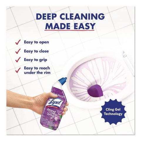 Clinging Gel Brand New Day Toilet Bowl Cleaner, Lavender And Cotton Blossom, 24 Oz Angle-neck Bottle, 9/carton