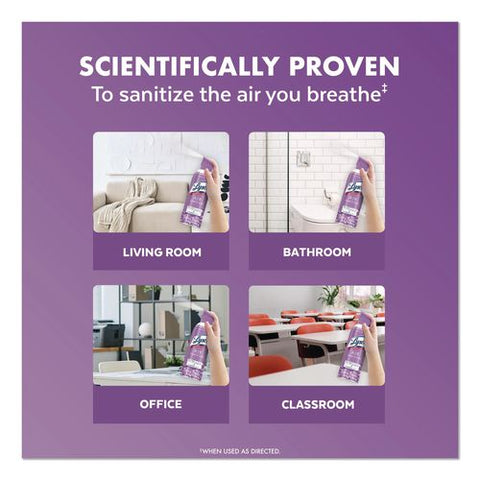 Air Sanitizer Spray, Lavender Sky Scent, 10 Oz Aerosol Spray, 6/carton