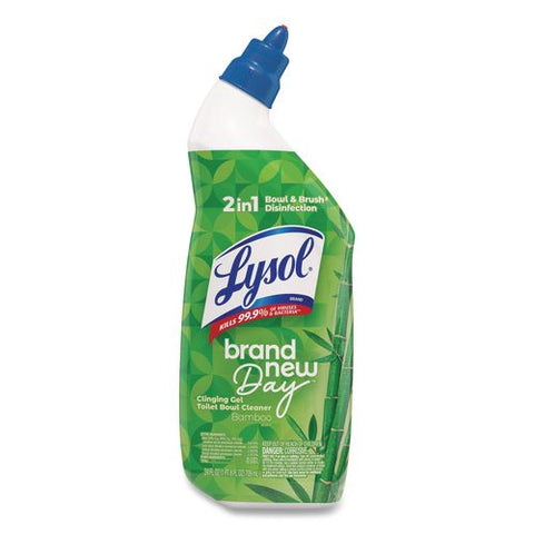 Clinging Gel Brand New Day Toilet Bowl Cleaner, 24 Oz Angle-neck Bottle, Bamboo Scent, 9/carton