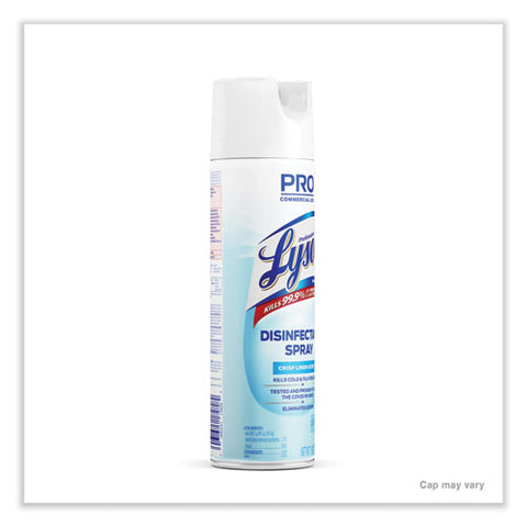 Disinfectant Spray, Crisp Linen, 19 Oz Aerosol Spray, 12/carton