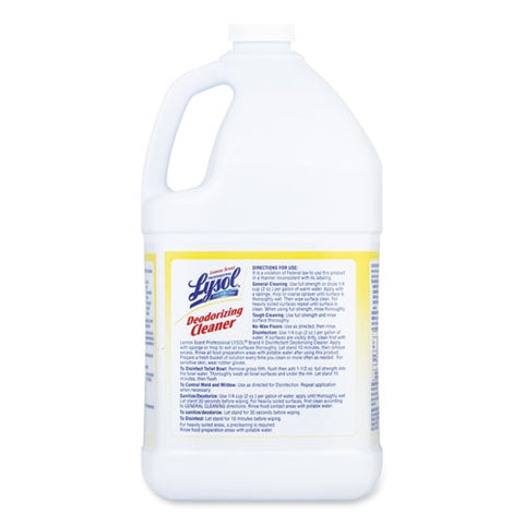 Disinfectant Deodorizing Cleaner Concentrate, 1 Gal Bottle, Lemon Scent