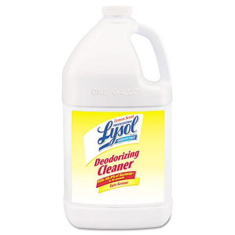 Disinfectant Deodorizing Cleaner Concentrate, 1 Gal Bottle, Lemon Scent