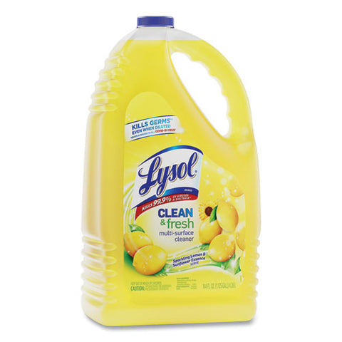 Clean And Fresh Multi-surface Disinfectant Cleaner, Sparkling Lemon And Sunflower Essence, 144 Oz Bottle