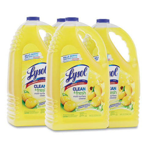 Clean And Fresh Multi-surface Disinfectant Cleaner, Sparkling Lemon And Sunflower Essence, 144 Oz Bottle