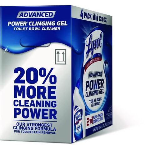 Advanced Deep Cleaning Power Toilet Bowl Cleaner, Wintergreen Scent, 32 Oz Angle-neck Bottle, 4/pack