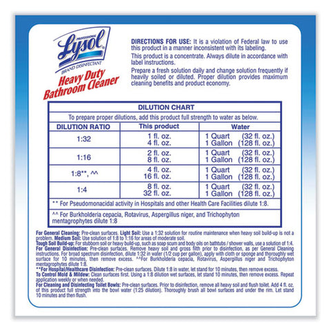 Disinfectant Heavy-duty Bathroom Cleaner Concentrate, Lime, 1 Gal Bottle