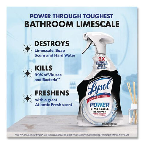Power Limescale Remover, Atlantic Fresh Scent, 32 Oz Trigger Spray Bottle, 12/carton