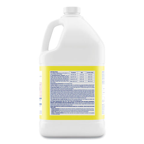 Disinfectant Deodorizing Cleaner Concentrate, Lemon Scent, 128 Oz Bottle, 4/carton