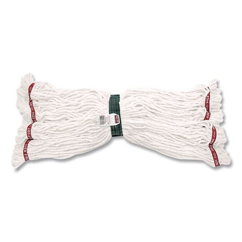 Super Stitch Cotton Looped End Wet Mop, 20 Oz, White, 1" Headband, 6/carton