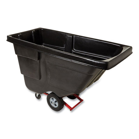 Rotomolded Tilt Truck, 101 Gal, 450 Lb Capacity, Plastic, Black