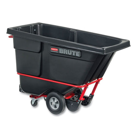 Brute Rotomolded Tilt Truck, 0.5 Cu Yd, 850 Lb Capacity, Plastic, Black