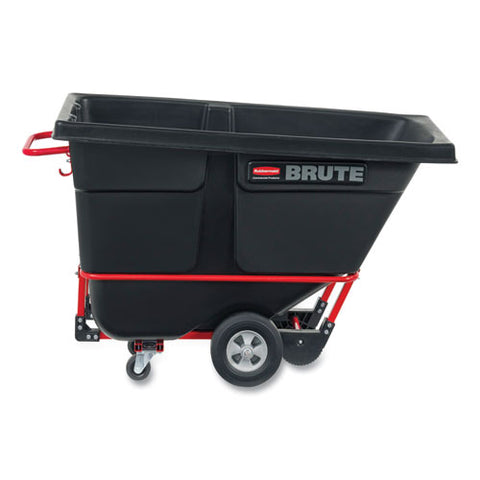 Brute Rotomolded Tilt Truck, 0.5 Cu Yd, 850 Lb Capacity, Plastic, Black