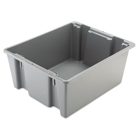 Palletote Box, 19 Gal, 23.5" X 19.5" X 10", Gray